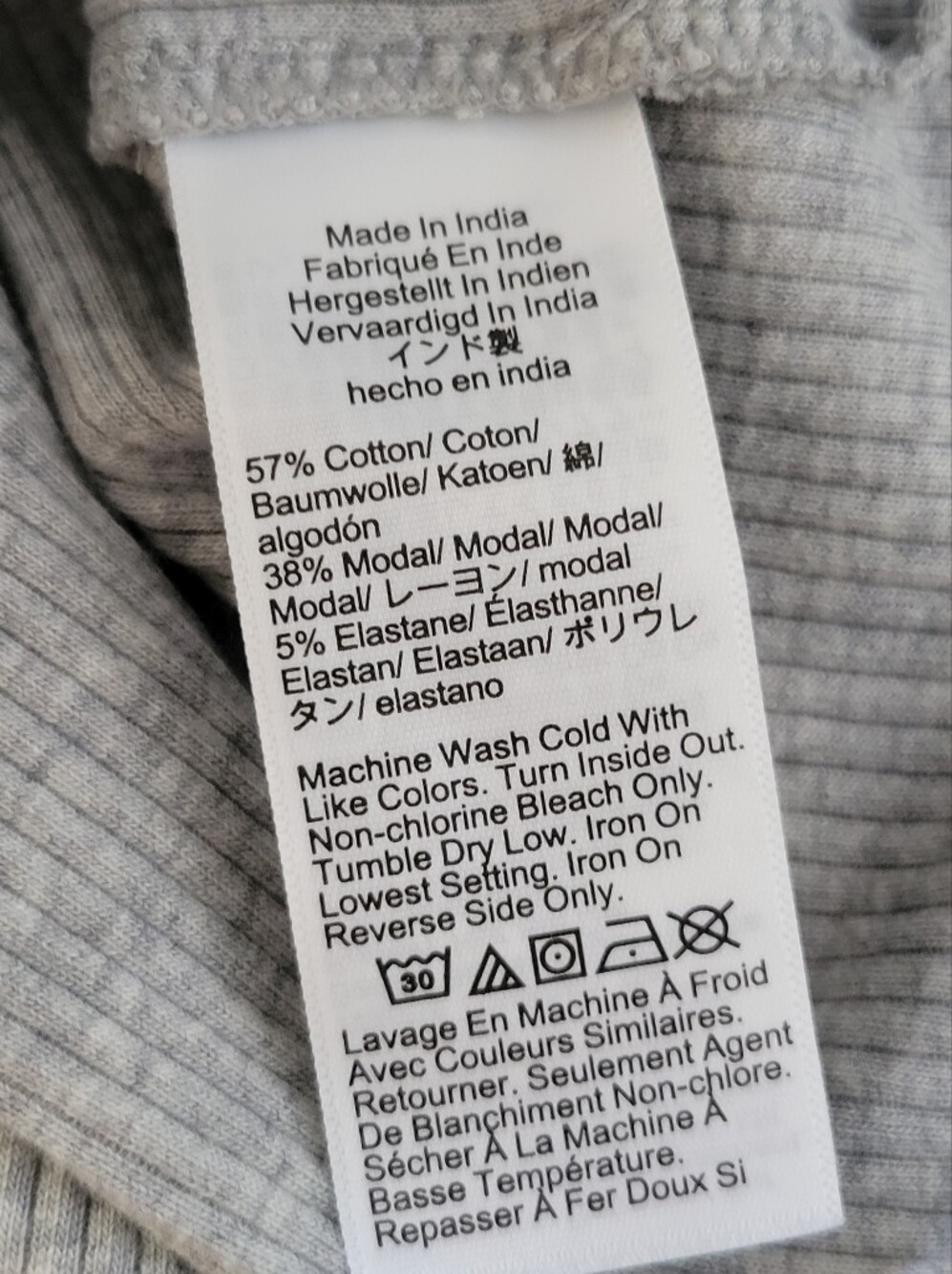 J Crew Sequin T Shirt Gray & Silver Embellished Ribbed Slim Fit Cotton Modal MD - Picture 11 of 11